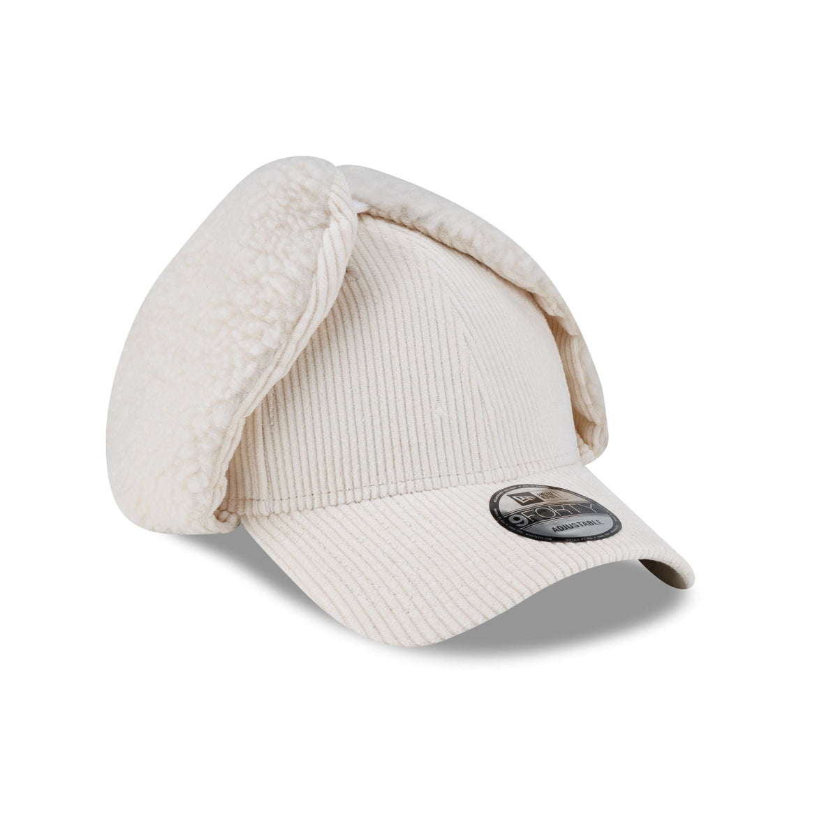 New Era Cap Ivory Corduroy Dog Ear 9FORTY Adjustable Hat
