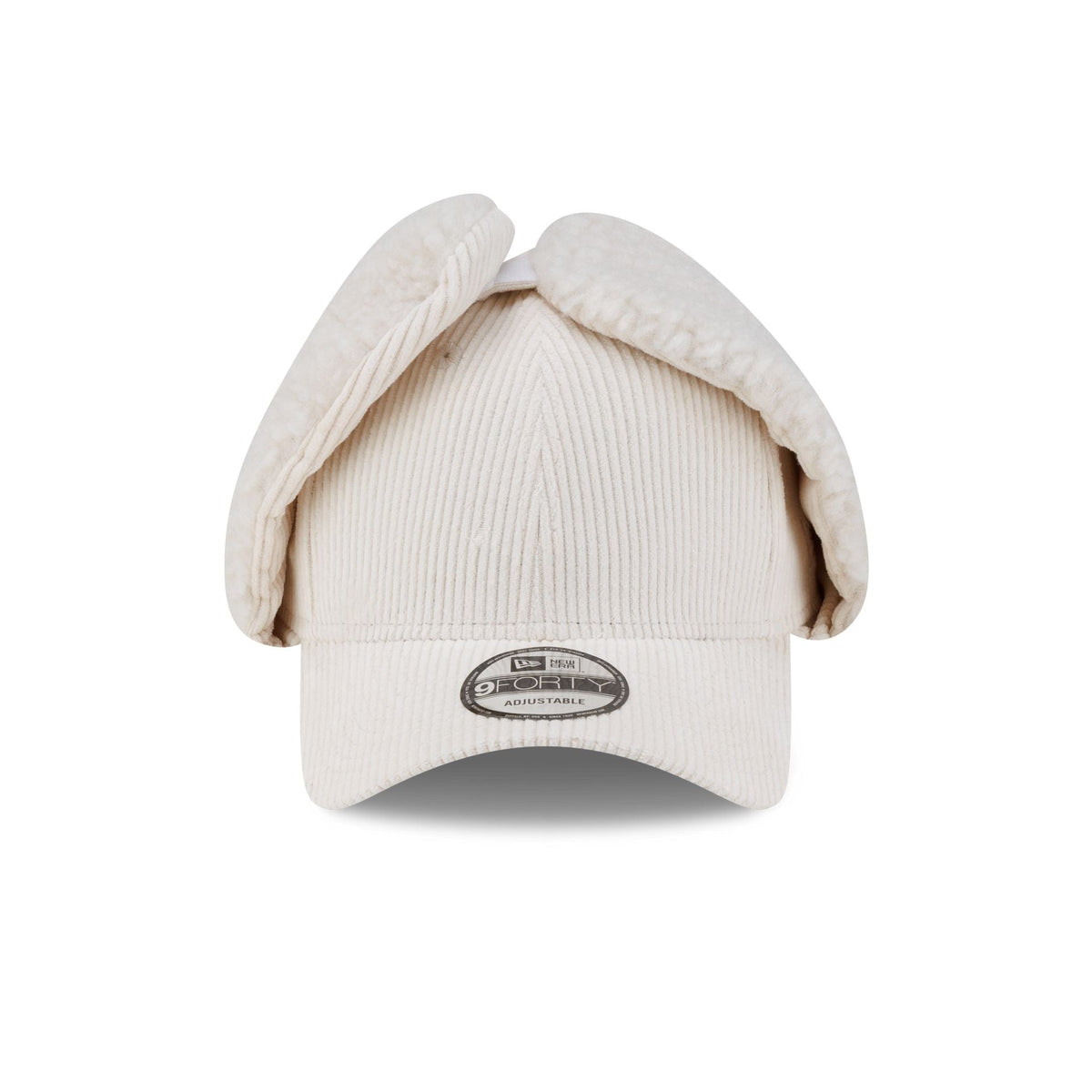 New Era Cap Ivory Corduroy Dog Ear 9FORTY Adjustable Hat