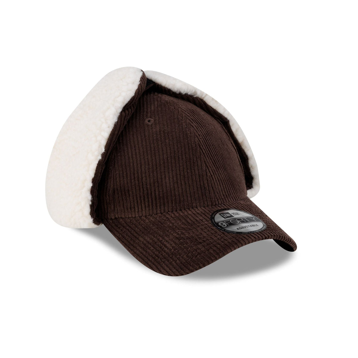 New Era Cap Brown Corduroy Dog Ear 9FORTY Adjustable Hat