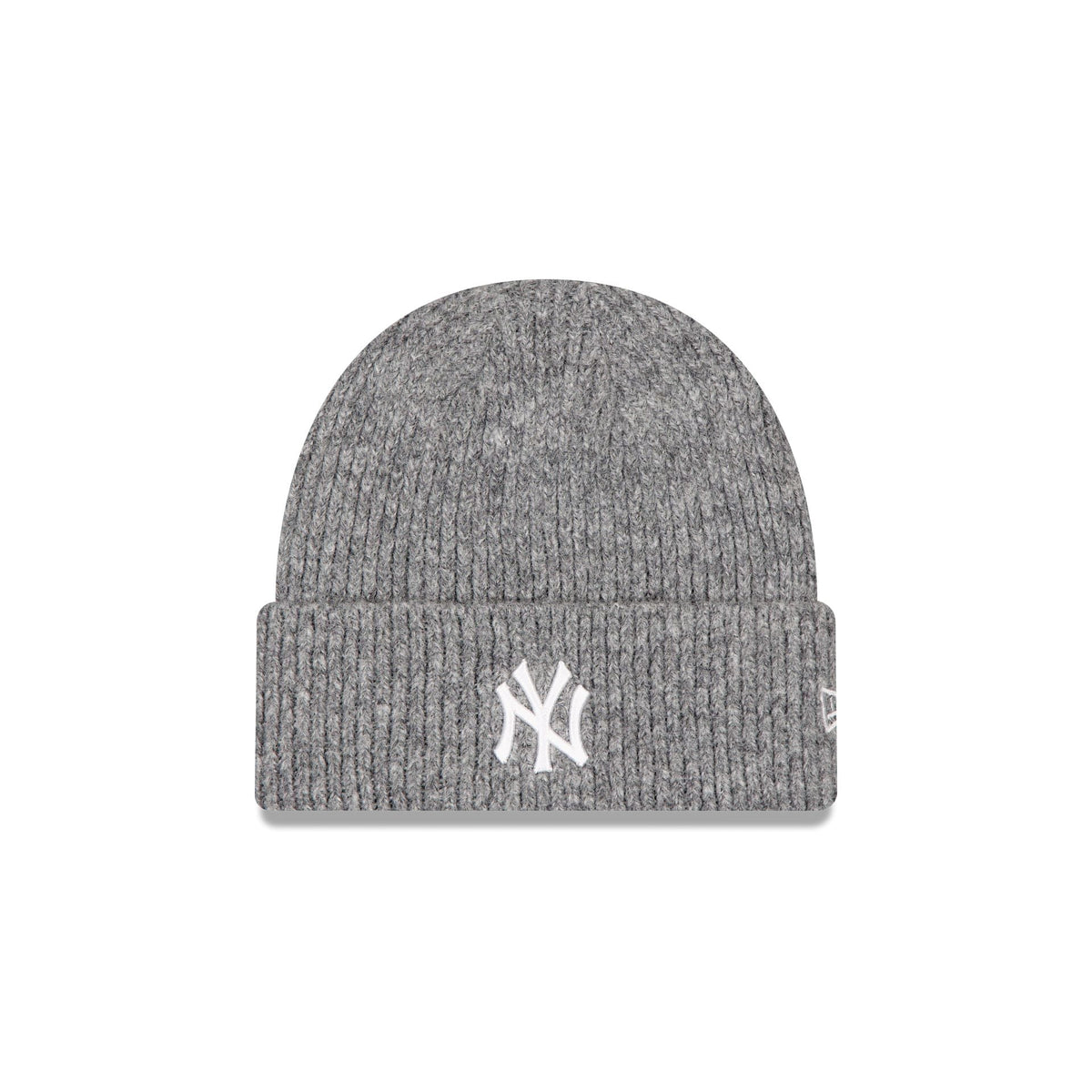 New York Yankees Women's Wide Cuff Knit Gray Beanie Hat