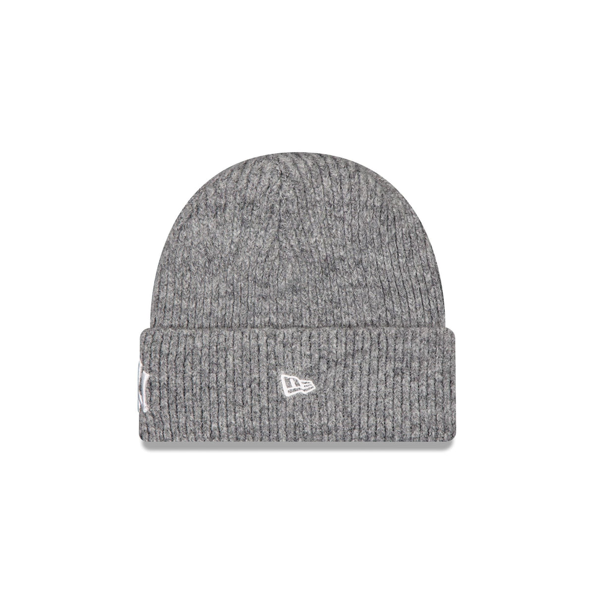 New York Yankees Women's Wide Cuff Knit Gray Beanie Hat