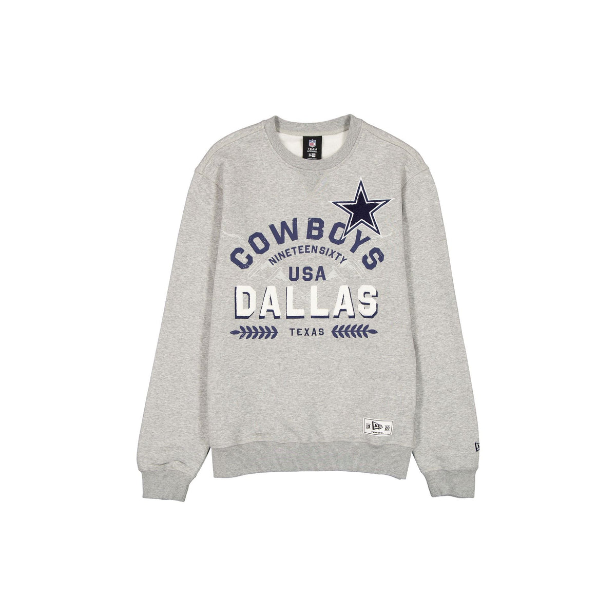 Dallas Cowboys Laurel Heather Gray Crewneck