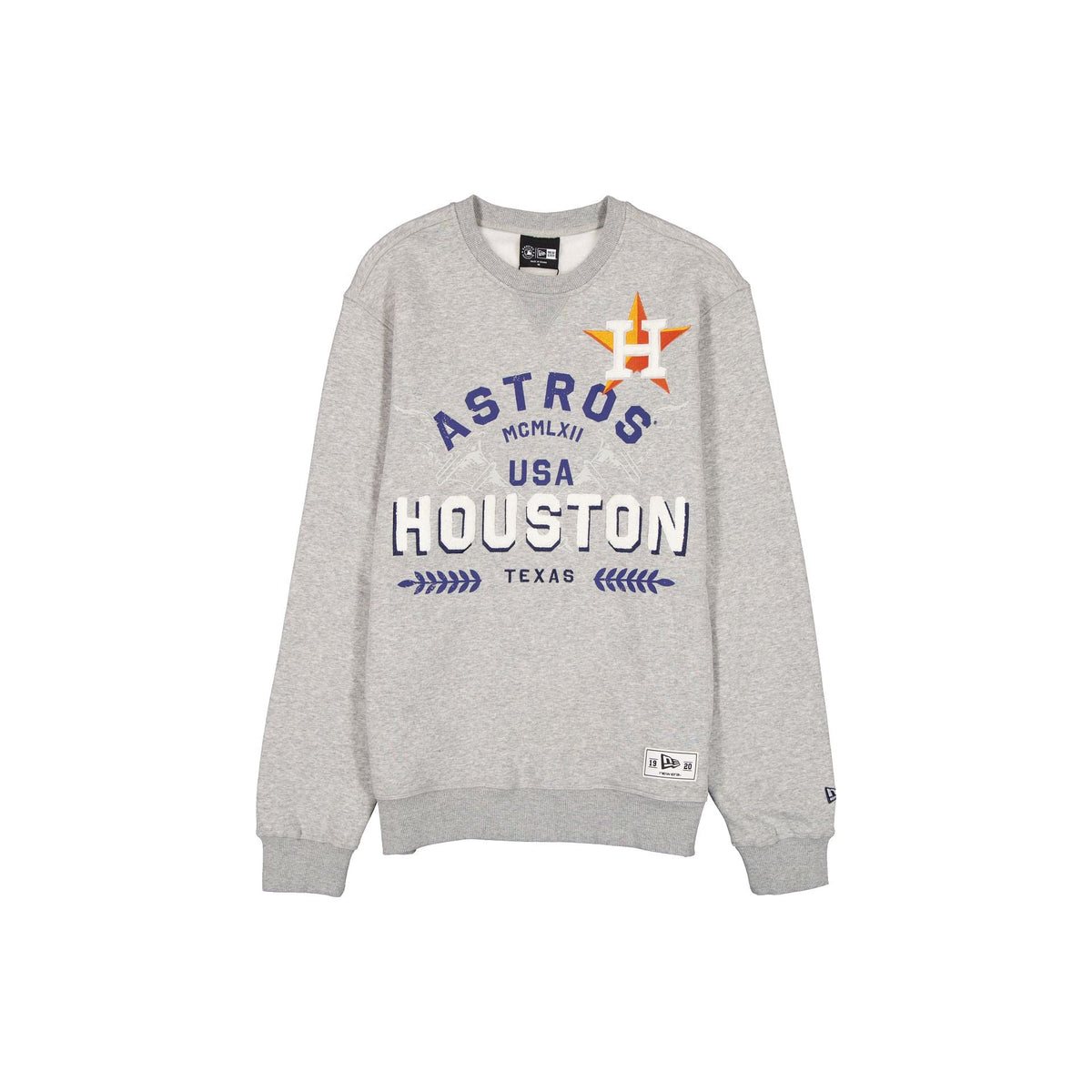 Houston Astros Laurel Heather Gray Crewneck