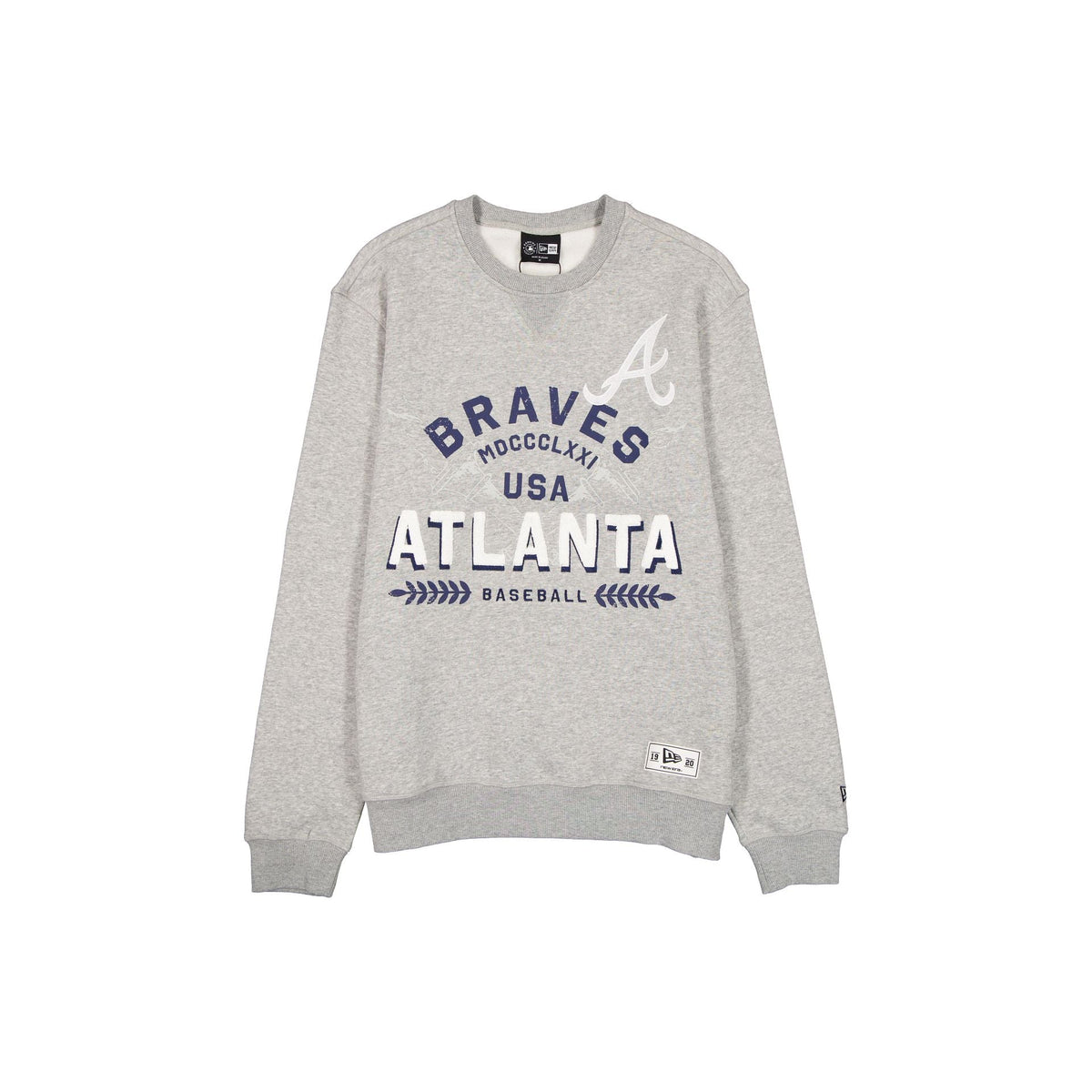 Atlanta Braves Laurel Heather Gray Crewneck