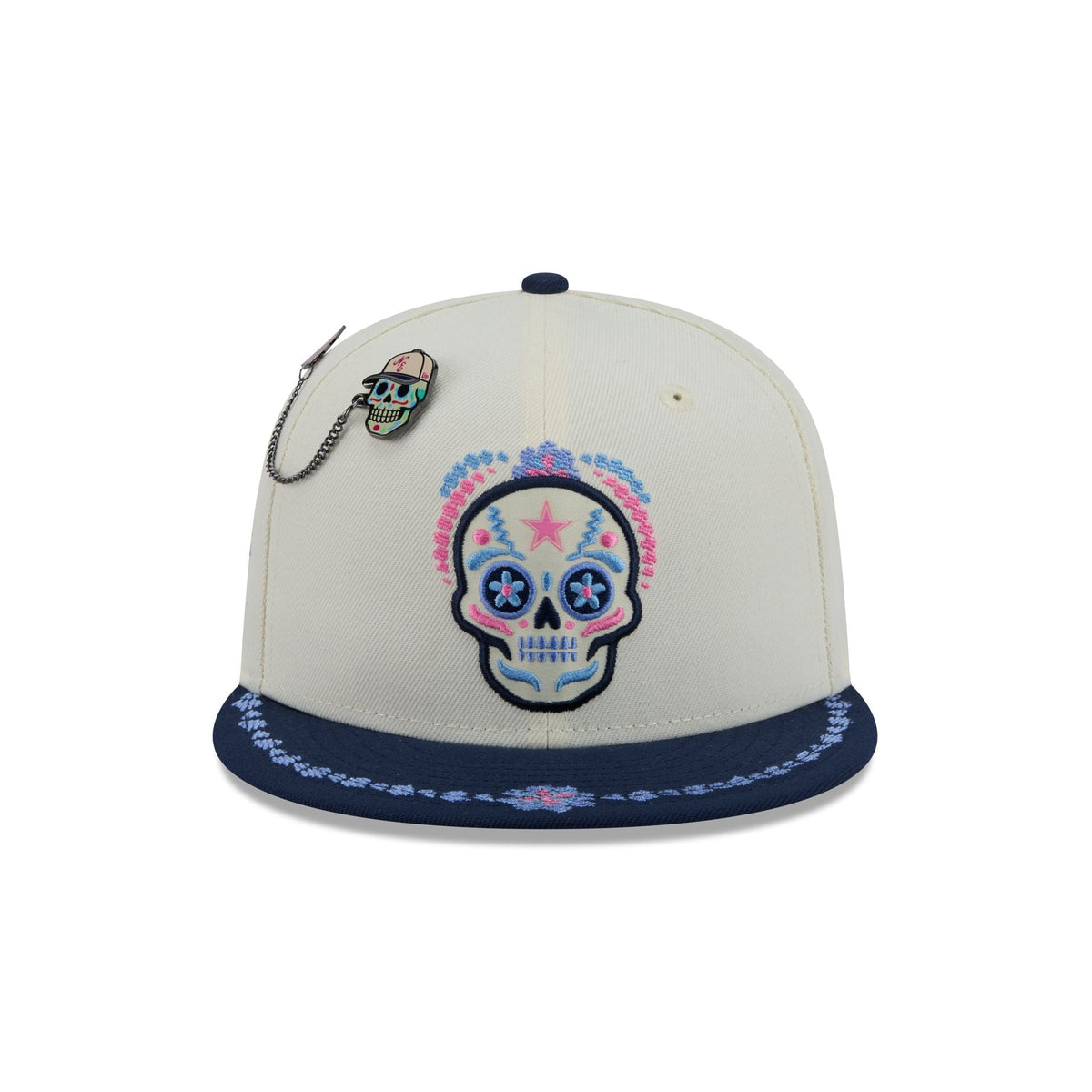 Dallas Cowboys Day of the Dead Chrome White 59FIFTY Fitted Hat