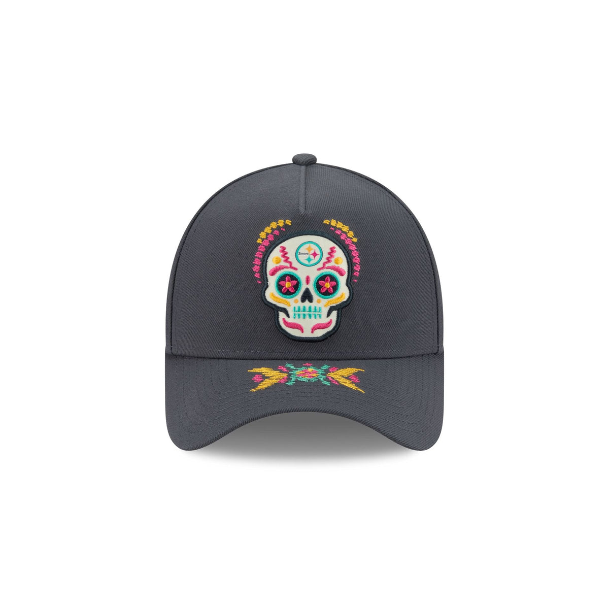 Pittsburgh Steelers Day of the Dead 9FORTY A-Frame Snapback Hat