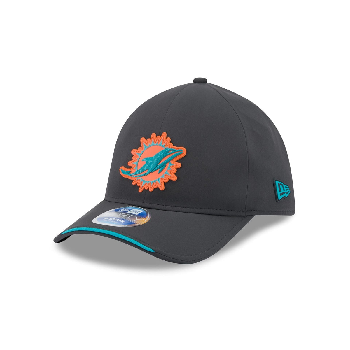 Miami Dolphins 2026 Sideline Cold Weather 9FORTY M-Crown Snapback Hat