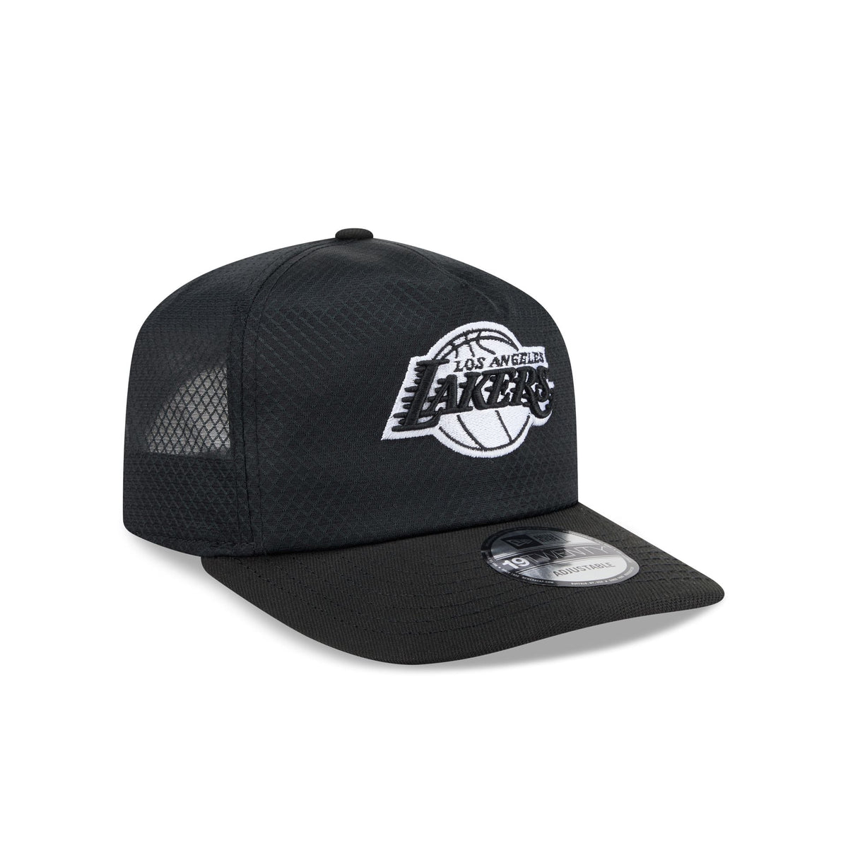 Los Angeles Lakers Black & White Mesh 19TWENTY Trucker Hat