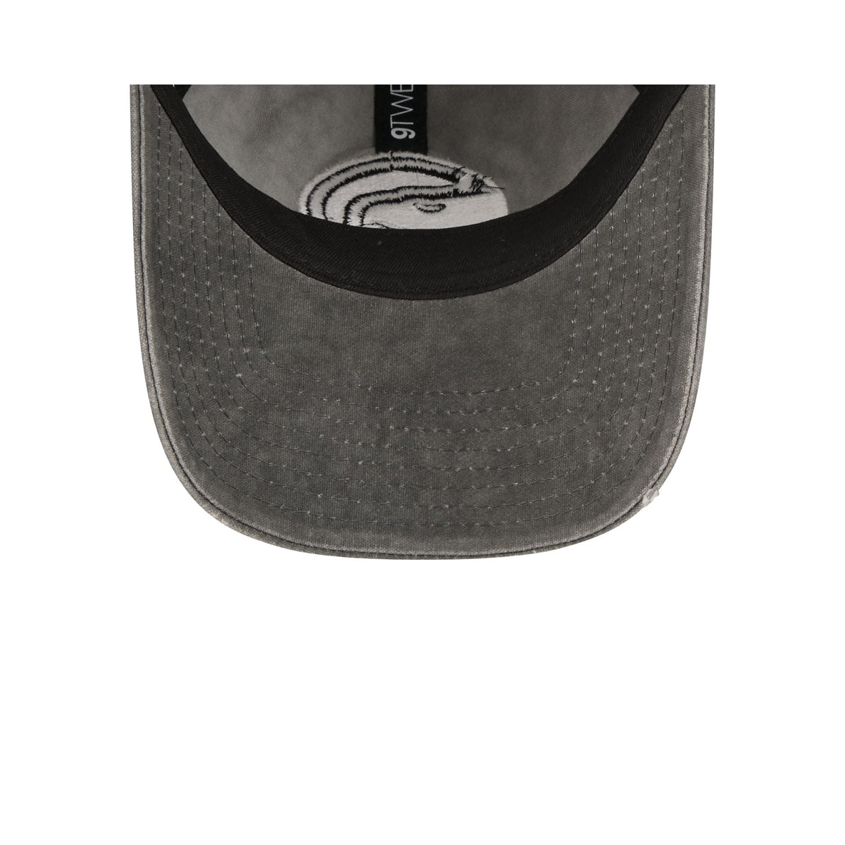 Atlanta Hawks Washed Black Cotton 9TWENTY Adjustable Hat