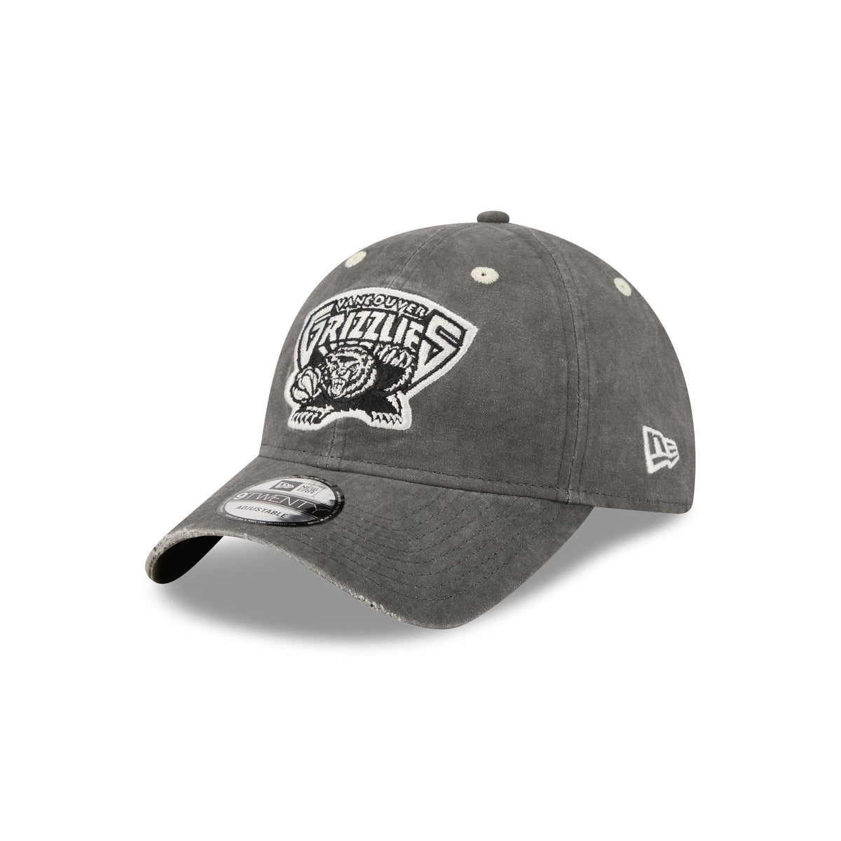 Vancouver Grizzlies Washed Black Cotton 9TWENTY Adjustable Hat