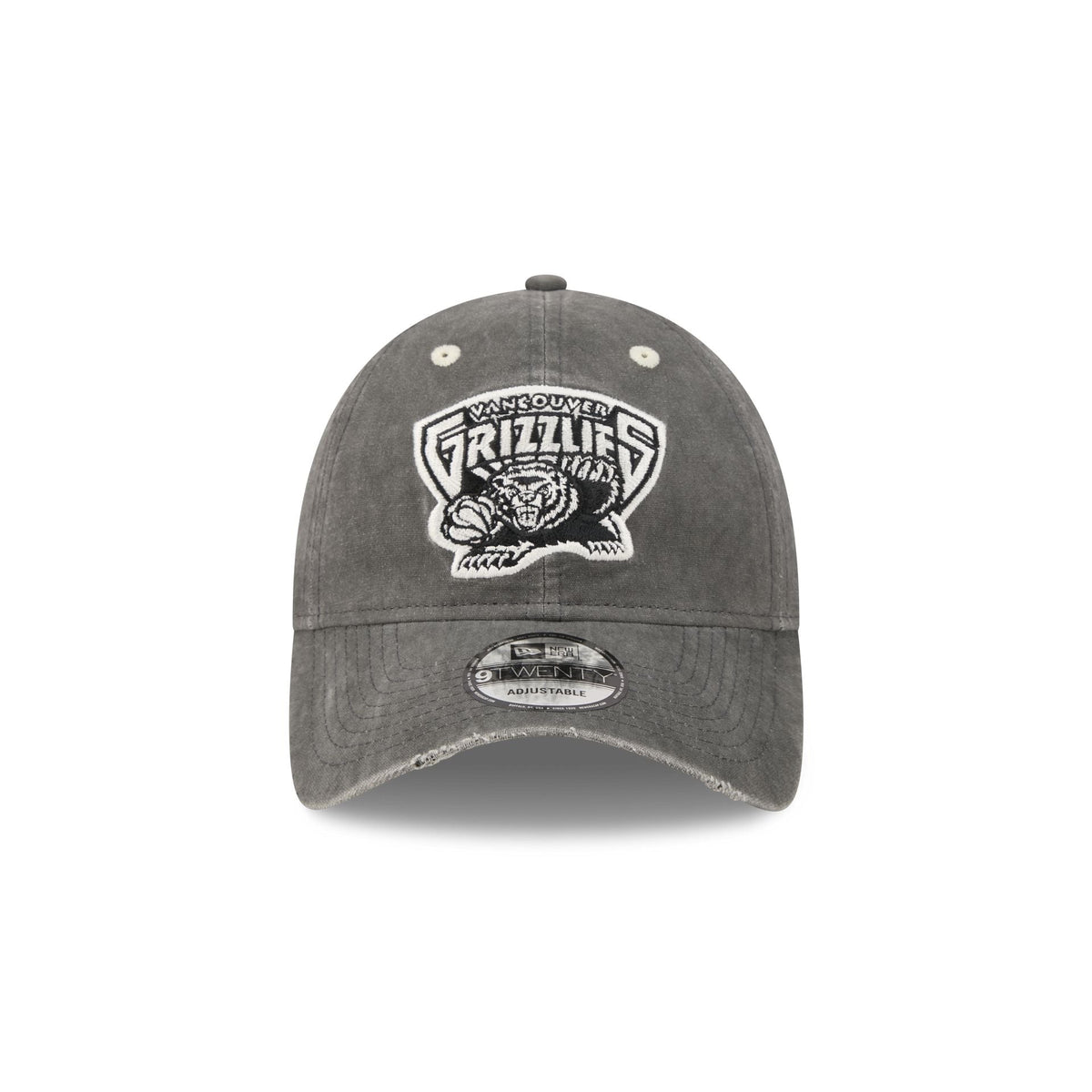 Vancouver Grizzlies Washed Black Cotton 9TWENTY Adjustable Hat