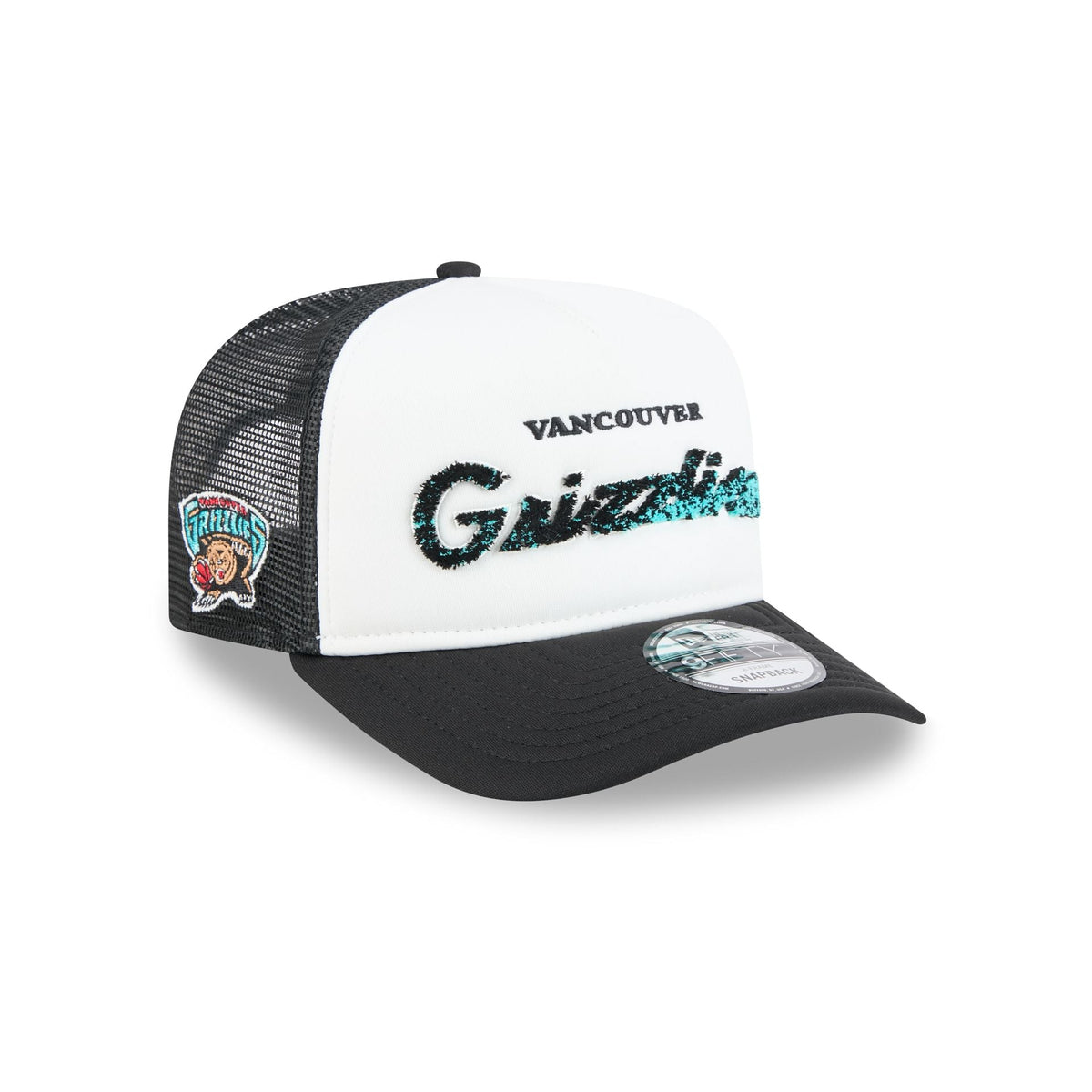 Vancouver Grizzlies Fade Script 9FIFTY A-Frame Trucker Hat
