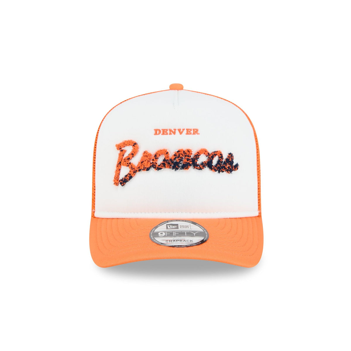 Denver Broncos Fade Script 9FIFTY A-Frame Trucker Hat