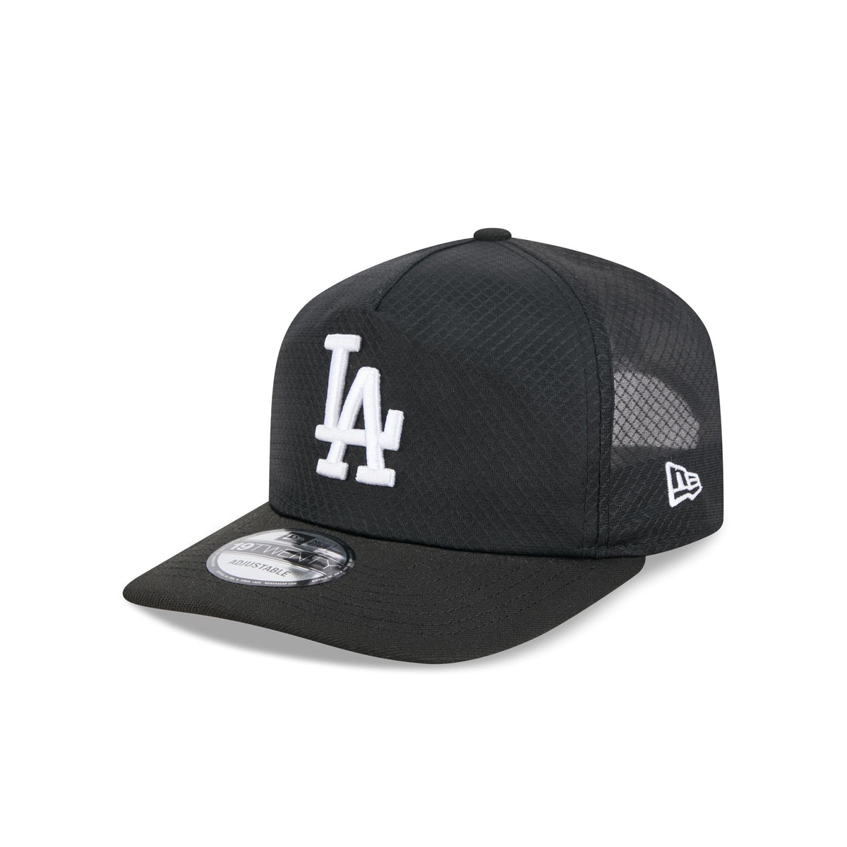 Los Angeles Dodgers Black & White Mesh 19TWENTY Trucker Hat