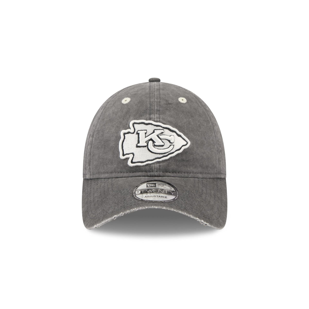 Kansas City Chiefs Washed Black Cotton 9TWENTY Adjustable Hat