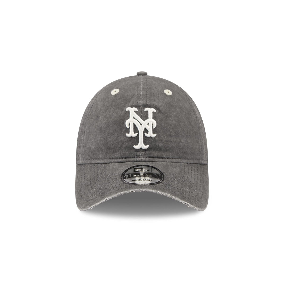 New York Mets Washed Black Cotton 9TWENTY Adjustable Hat