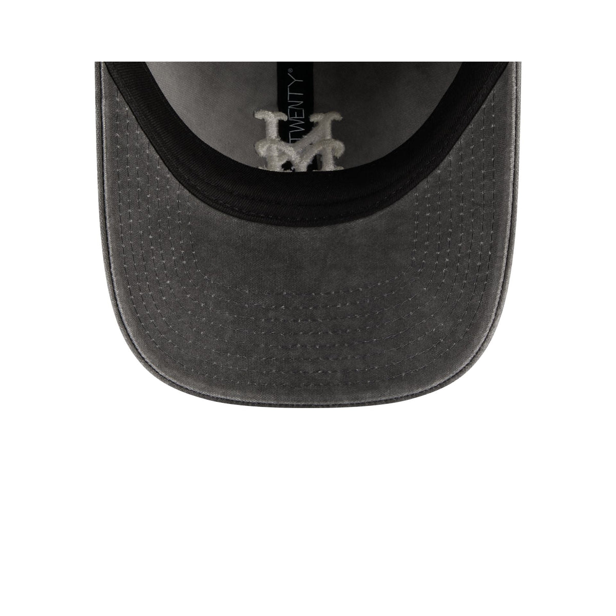 New York Mets Washed Black Cotton 9TWENTY Adjustable Hat