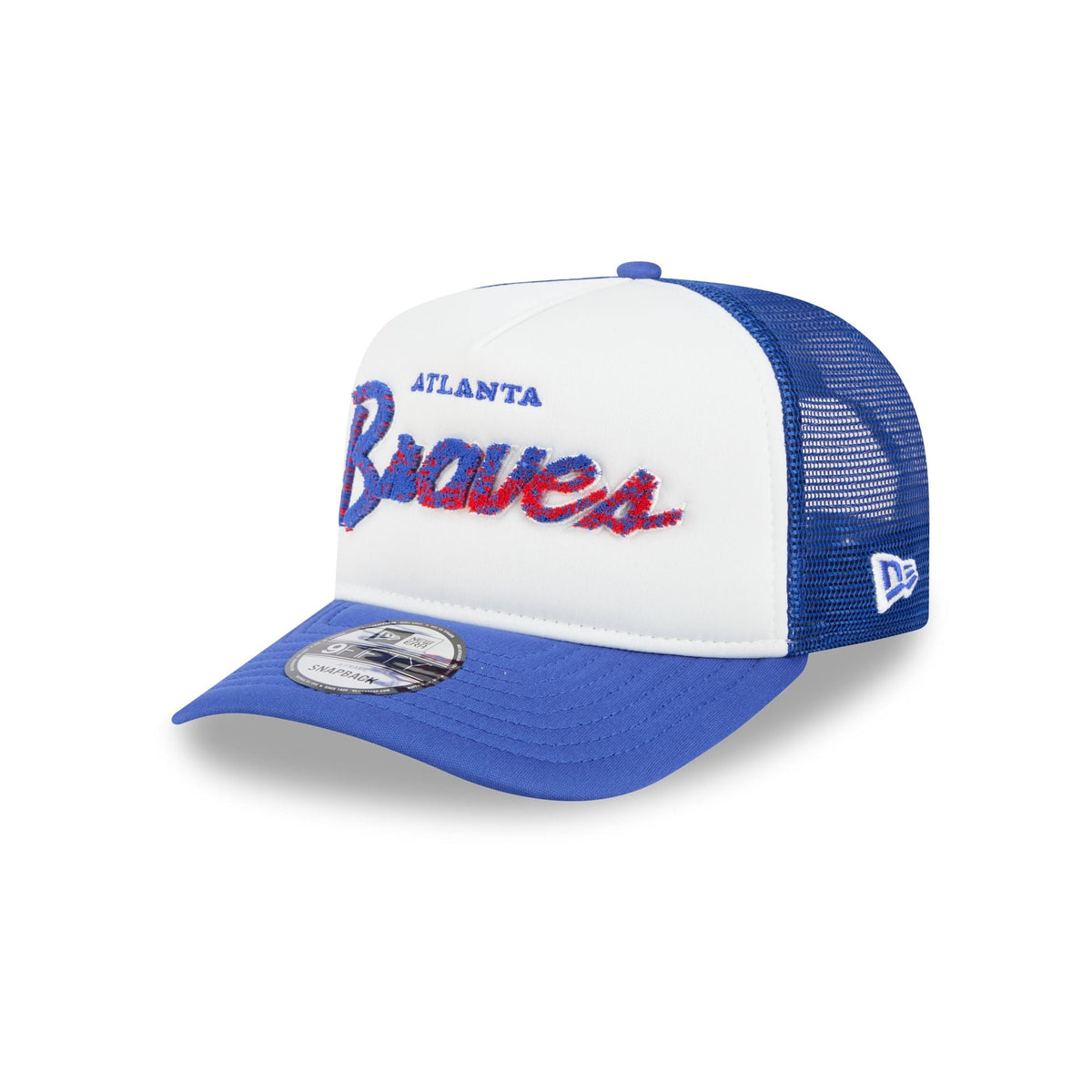 Atlanta Braves Fade Script 9FIFTY A-Frame Trucker Hat