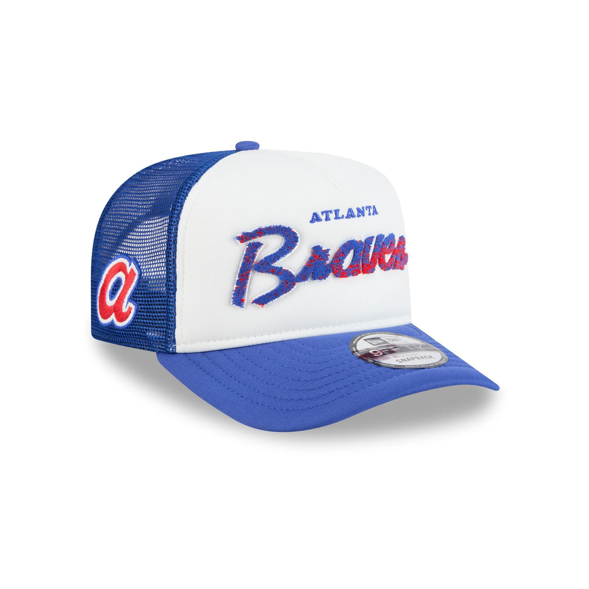 Atlanta Braves Fade Script 9FIFTY A-Frame Trucker Hat