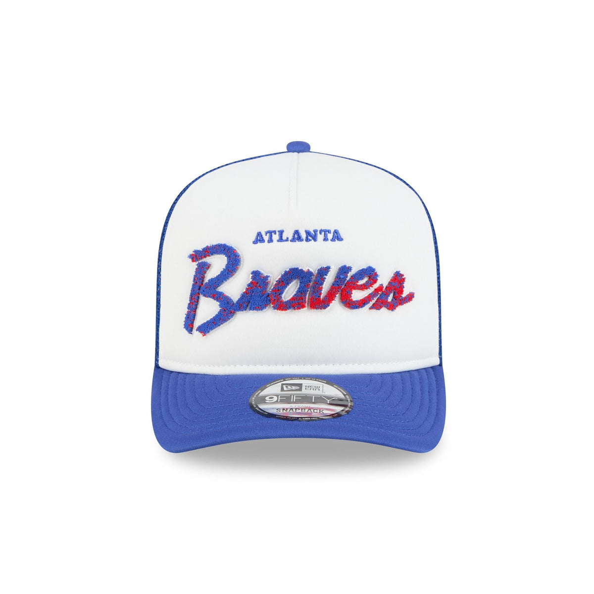 Atlanta Braves Fade Script 9FIFTY A-Frame Trucker Hat