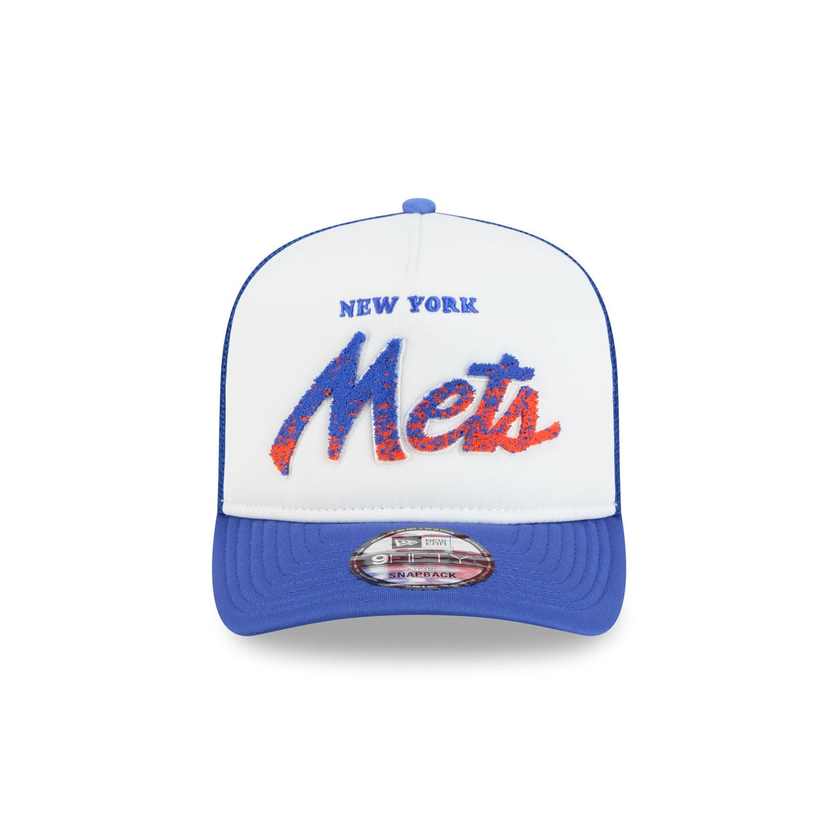 New York Mets Fade Script 9FIFTY A-Frame Trucker Hat
