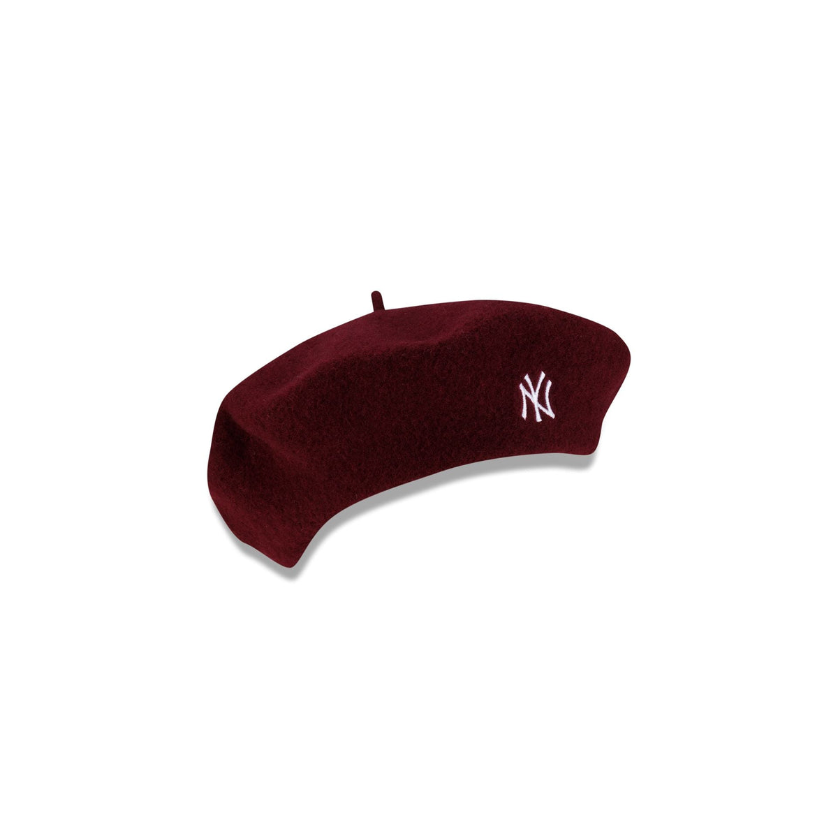 New York Yankees Burgundy Wool Script Beret