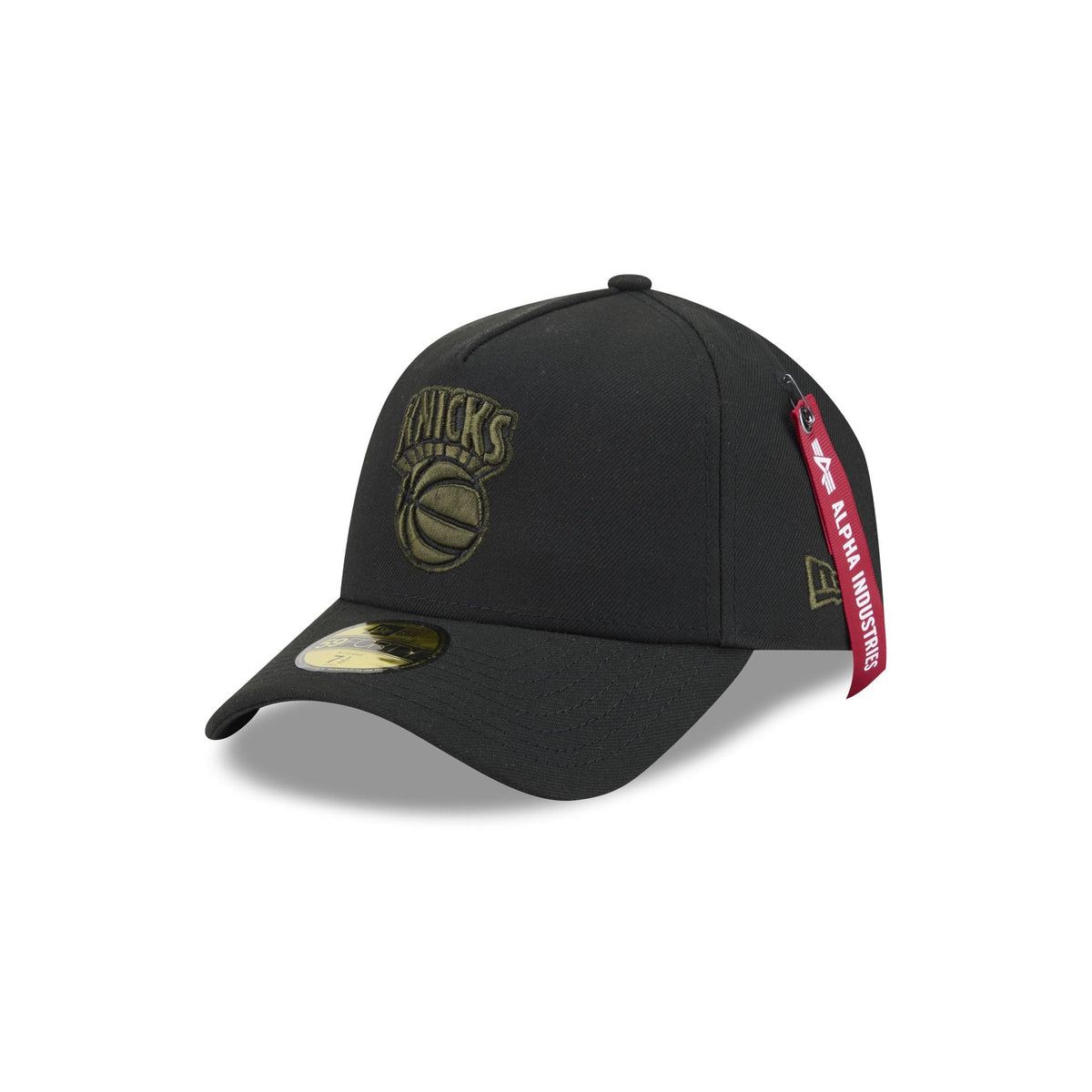 Alpha Industries x New York Knicks Black 59FORTY A-Frame Fitted Hat