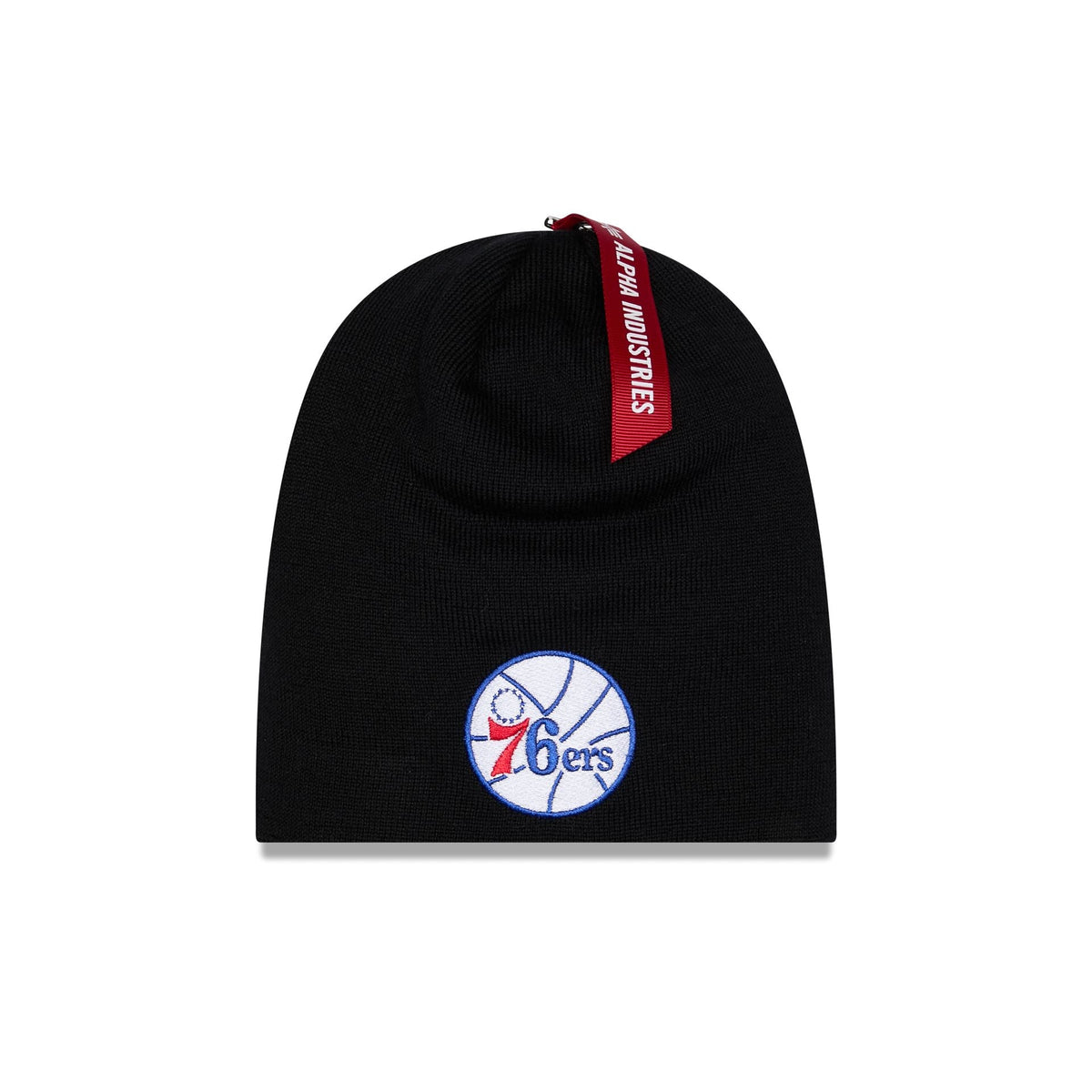 Alpha Industries x Philadelphia 76ers Black Beanie Hat