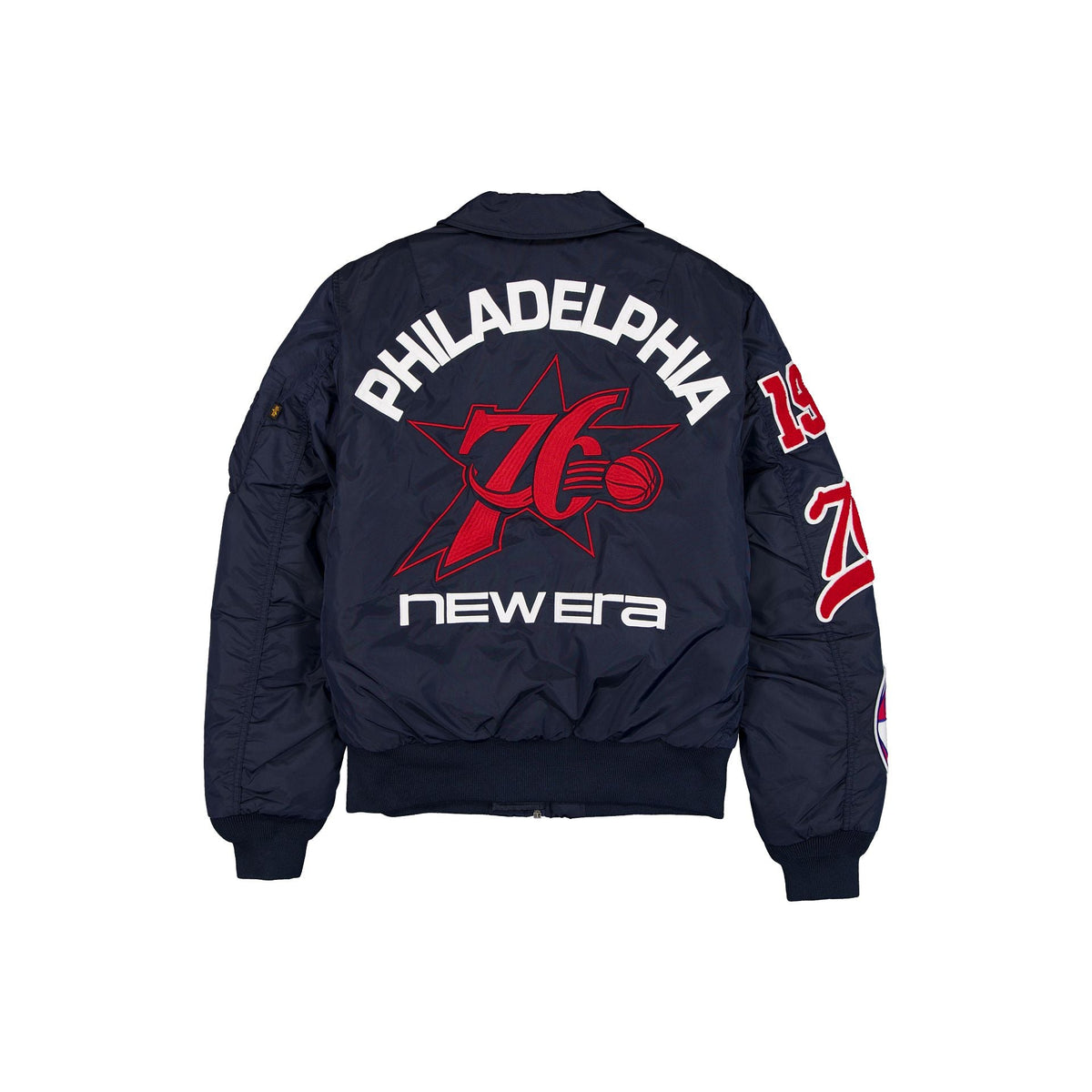 Alpha Industries x Philadelphia 76ers Hardwood Classics MA-1 Flight Jacket