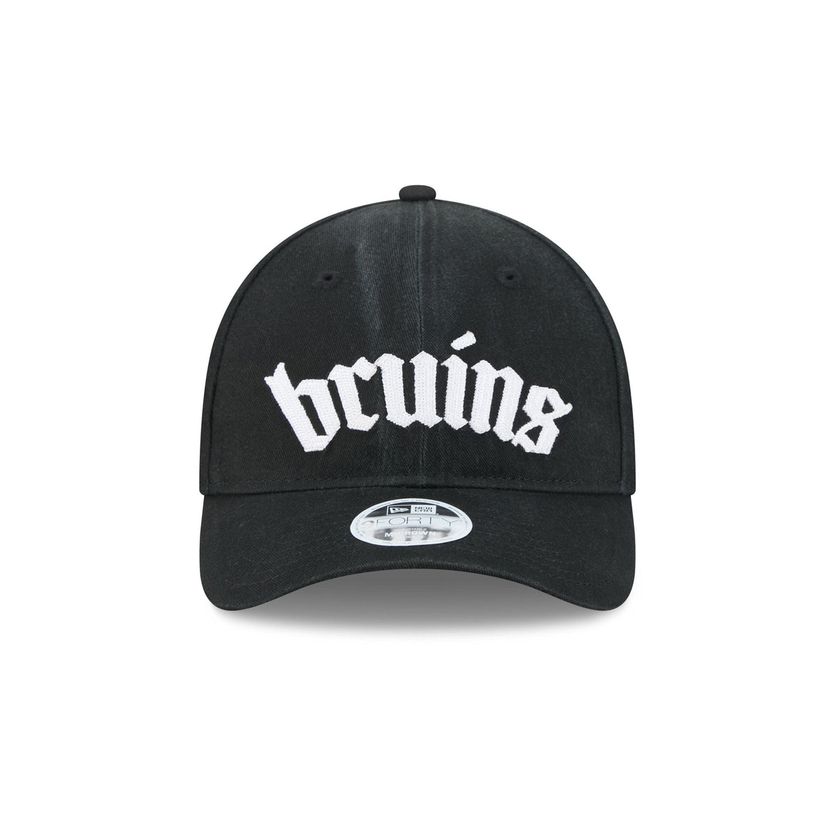 Boston Bruins Gothic Font Women's 9FORTY M-Crown Snapback Hat