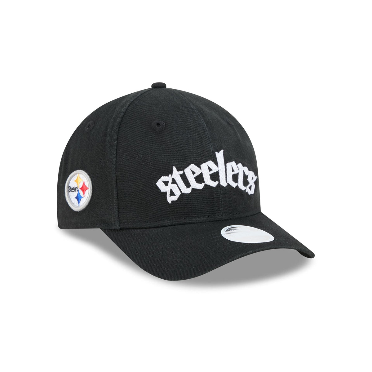 Pittsburgh Steelers Gothic Font Women's 9FORTY M-Crown Snapback Hat