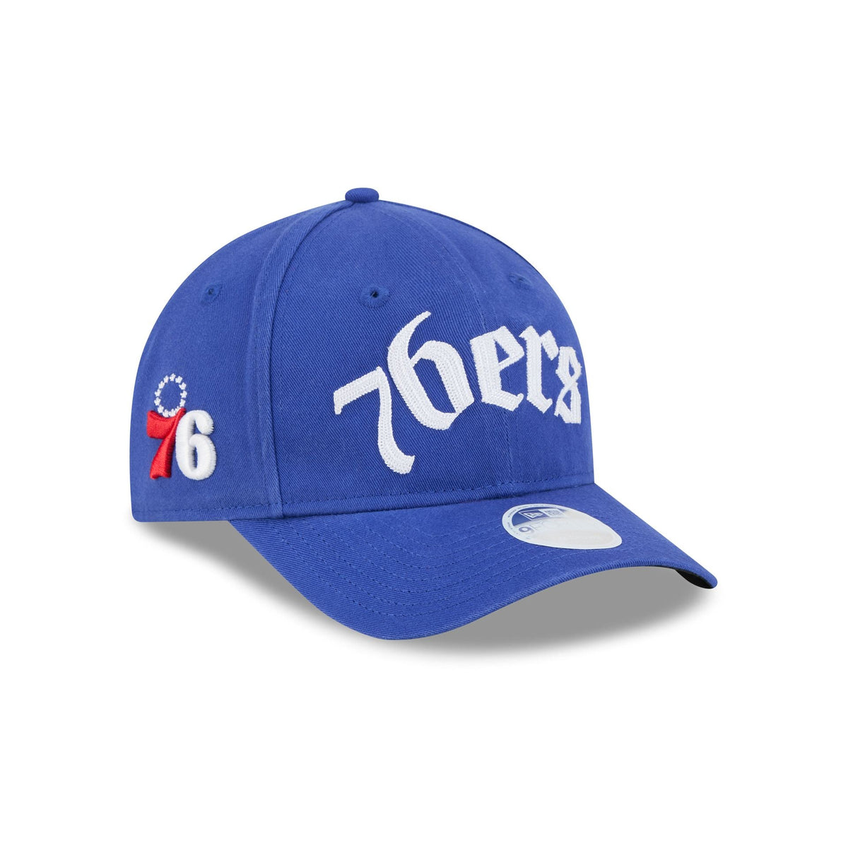 Philadelphia 76ers Gothic Font Women's 9FORTY M-Crown Snapback Hat