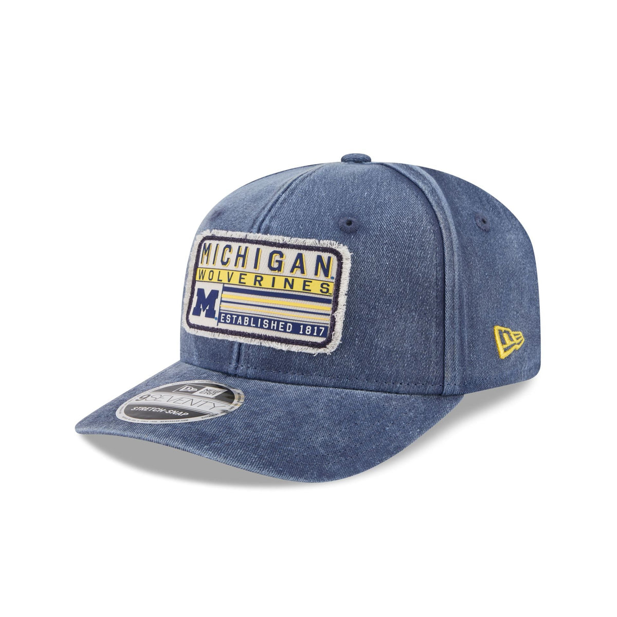 Michigan Wolverines Faded Patch 9SEVENTY Stretch-Snap Hat