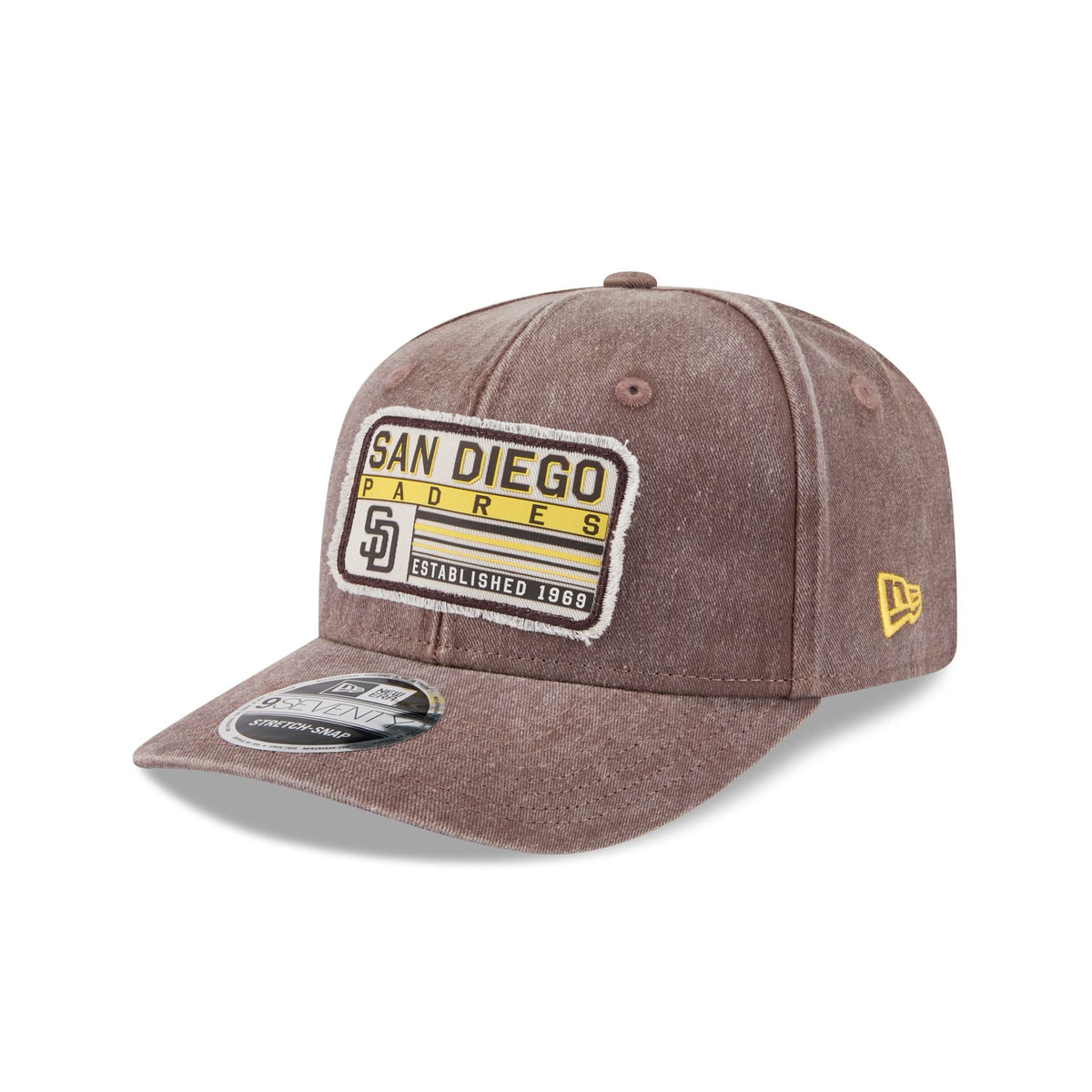 San Diego Padres Faded Patch 9SEVENTY Stretch-Snap Hat