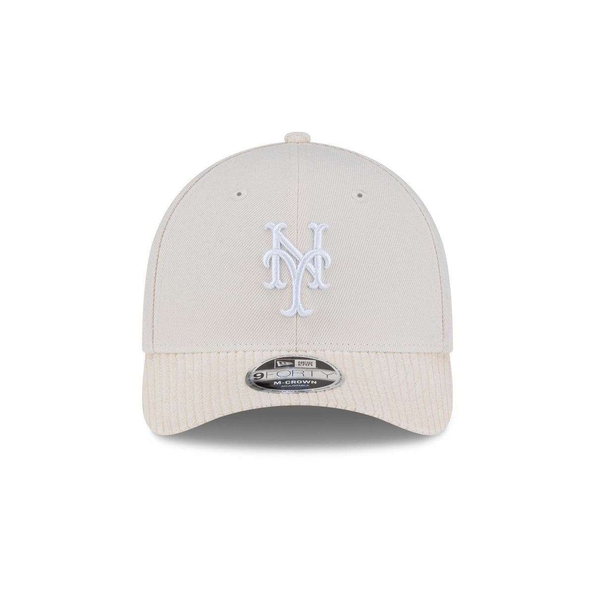 New York Mets Cream Corduroy Visor 9FORTY M-Crown Snapback Hat