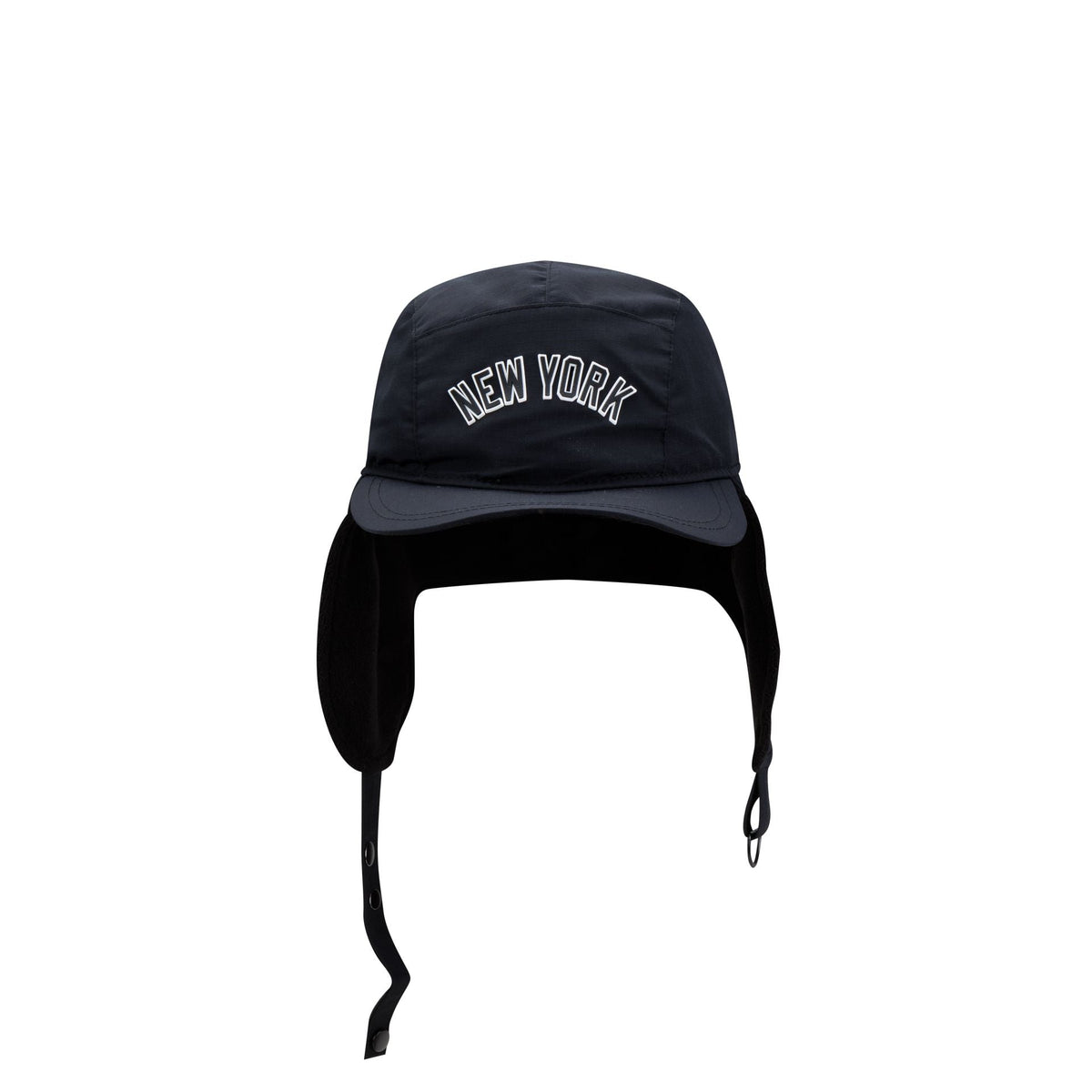 New York Yankees Black Fleece Dog Ear Camper Adjustable Hat