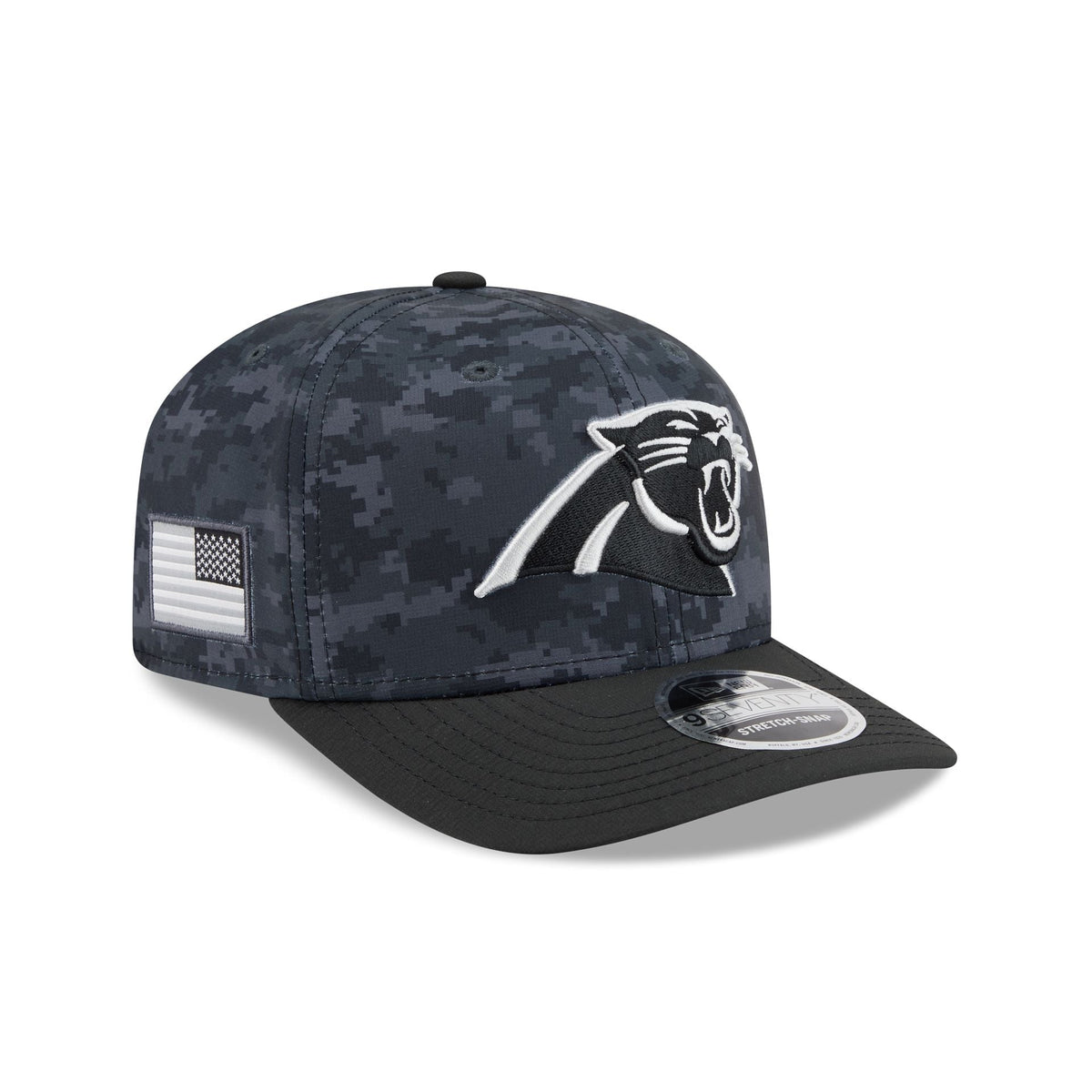 Carolina Panthers 2026 Salute to Service 9SEVENTY Stretch-Snap Hat