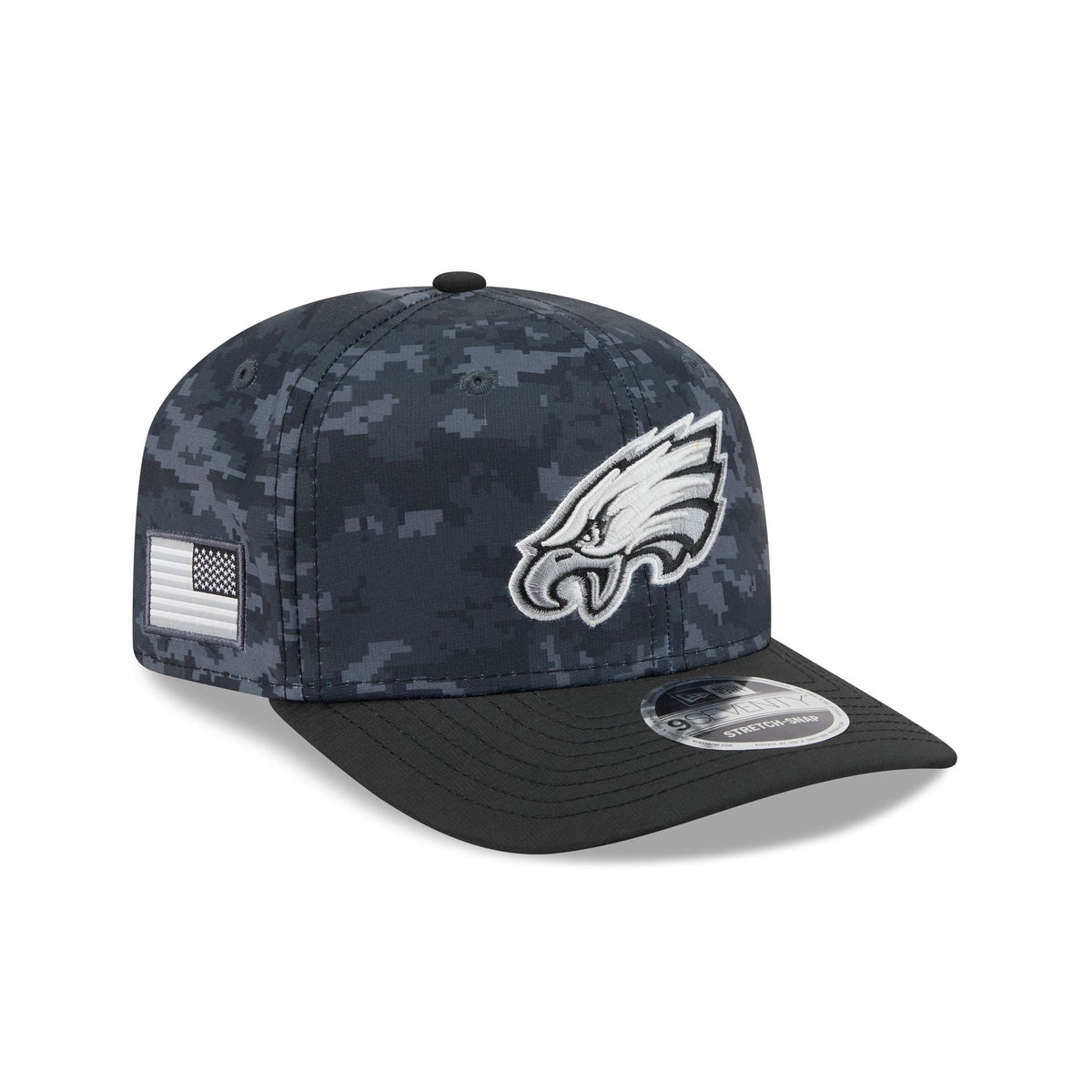 Philadelphia Eagles 2026 Salute to Service 9SEVENTY Stretch-Snap Hat
