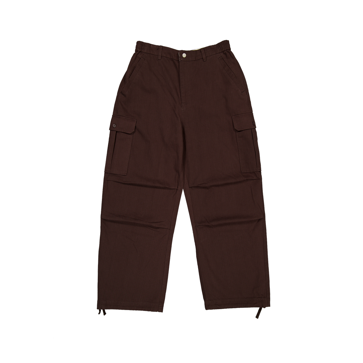 New Era Branded Cap Commuters Dark Brown Loose Cargo Pants