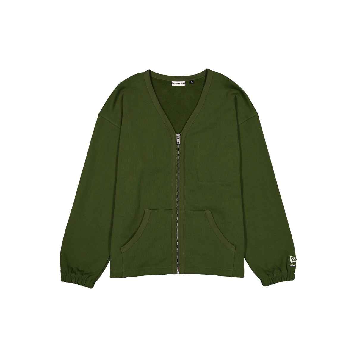 New Era Branded Alden Combat Moss Full-Zip Cardigan