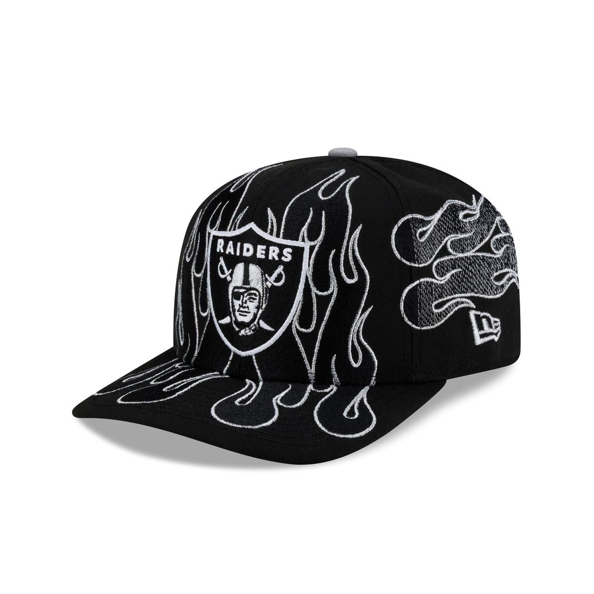Nice Kicks x Las Vegas Raiders Y2K Flames 9FIFTY Original Fit Snapback Hat