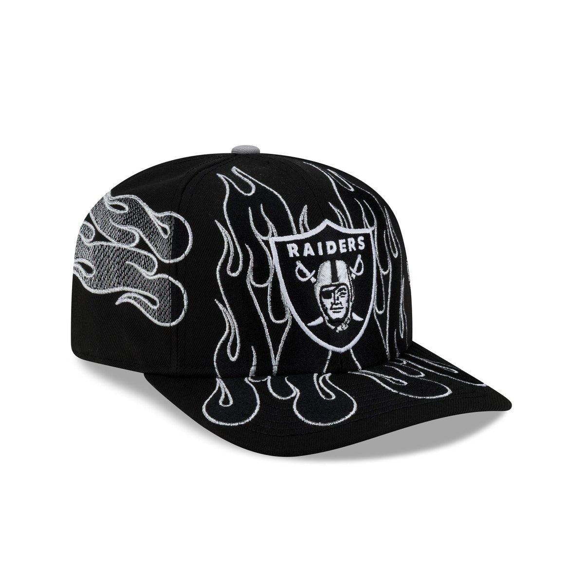 Nice Kicks x Las Vegas Raiders Y2K Flames 9FIFTY Original Fit Snapback Hat