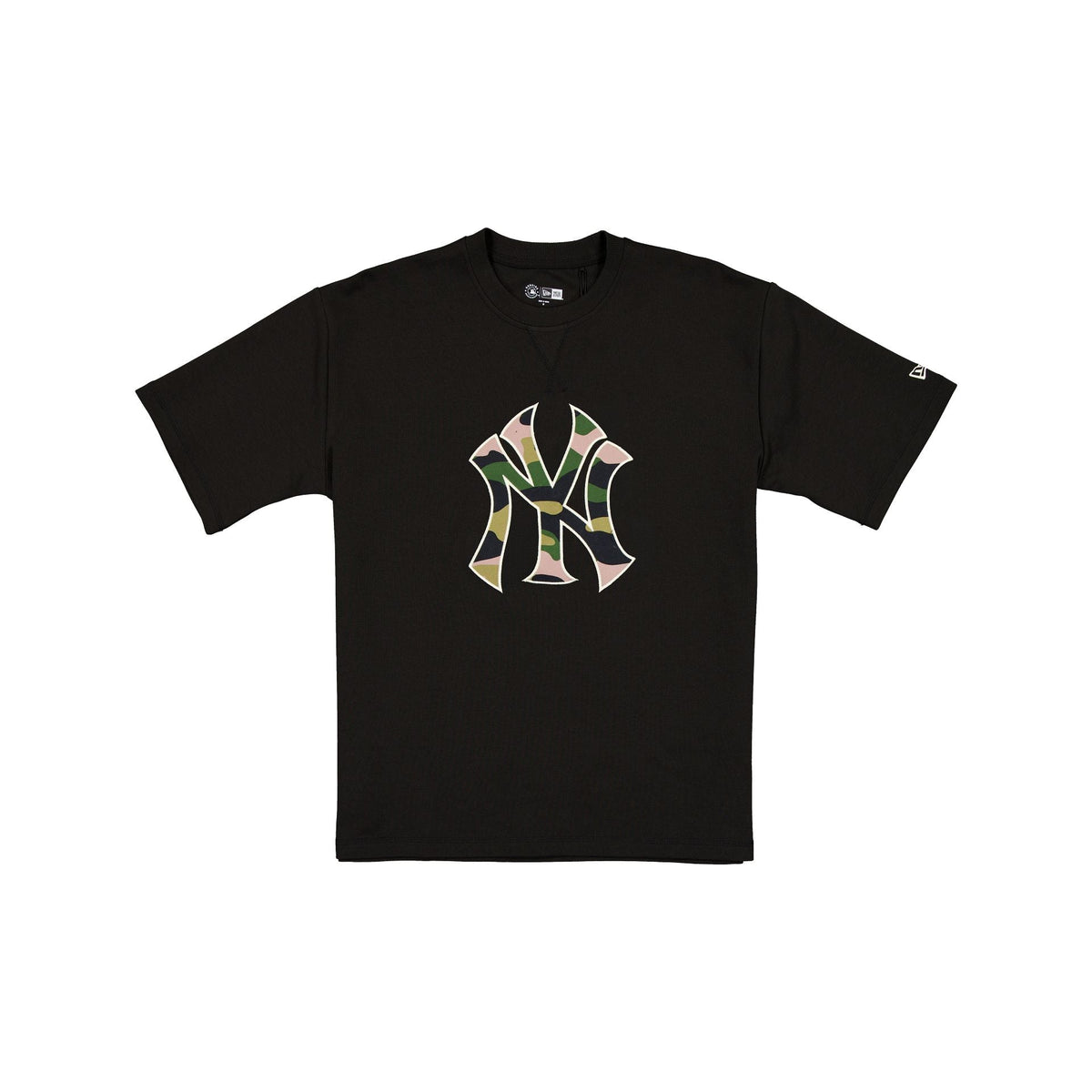 New York Yankees Camo Logo Black T-Shirt