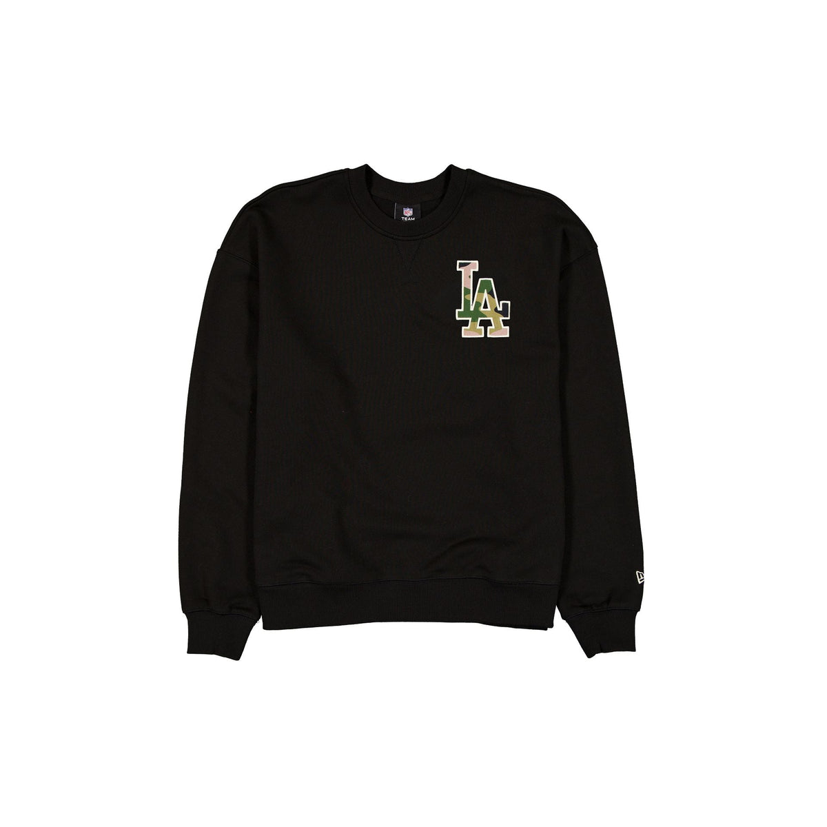 Los Angeles Dodgers Camo Logo Black Crewneck
