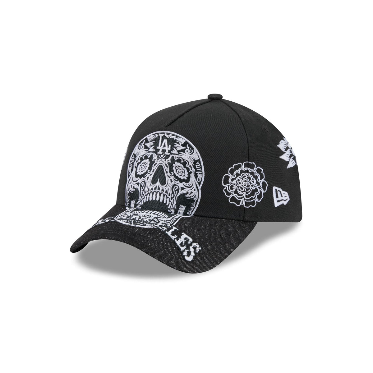 Los Angeles Dodgers Day of the Dead Skull 9FORTY A-Frame Snapback Hat