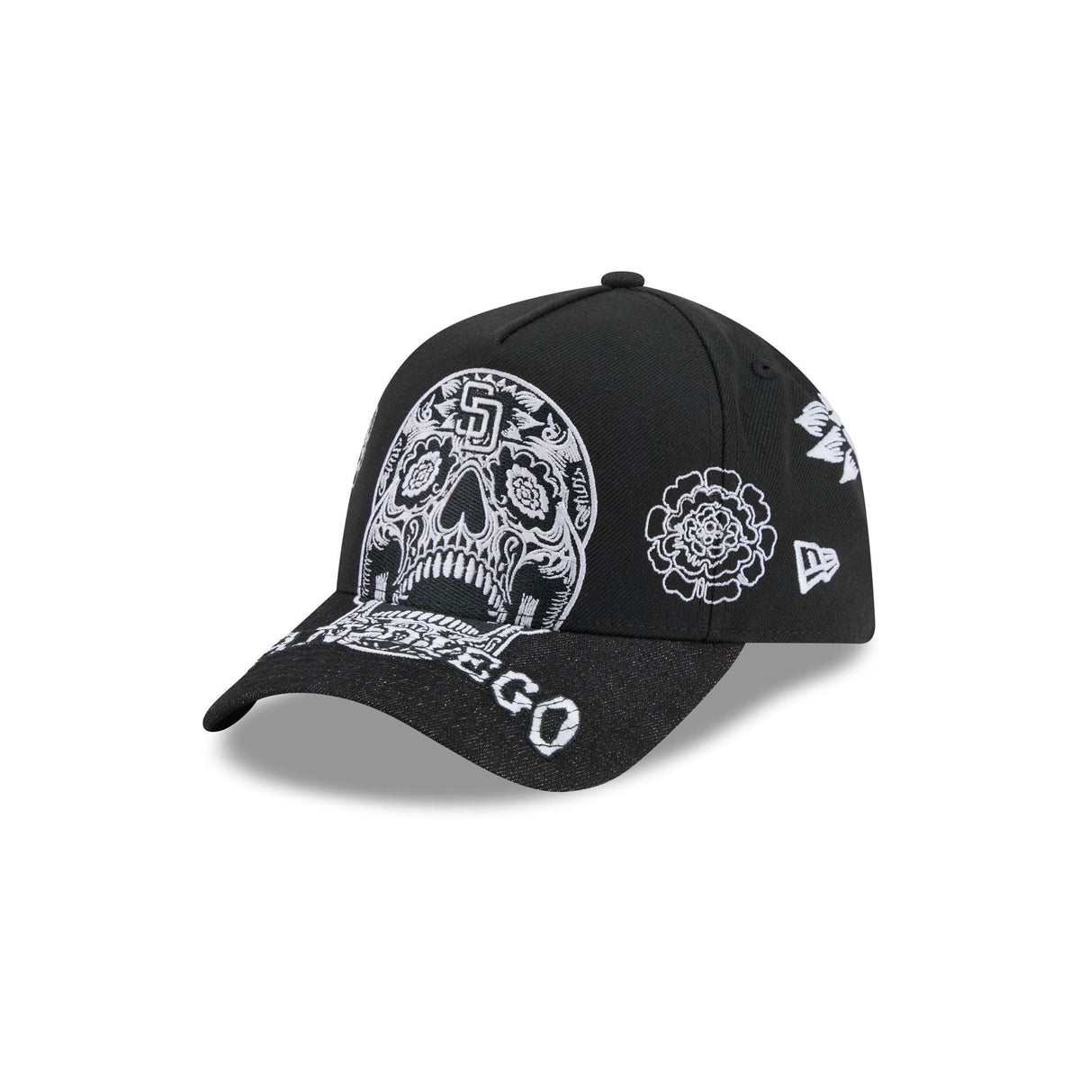 San Diego Padres Day of the Dead Skull 9FORTY A-Frame Snapback Hat