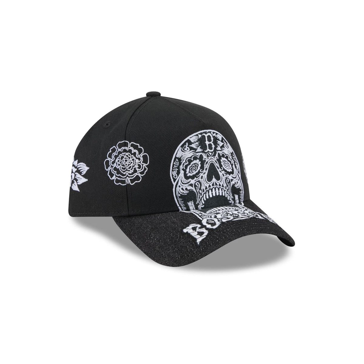 Boston Red Sox Day of the Dead Skull 9FORTY A-Frame Snapback Hat