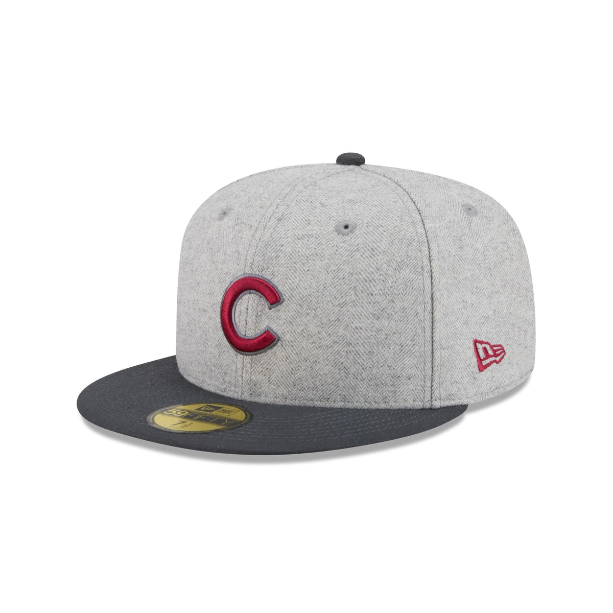 Chicago Cubs Gray Herringbone 59FIFTY Fitted Hat
