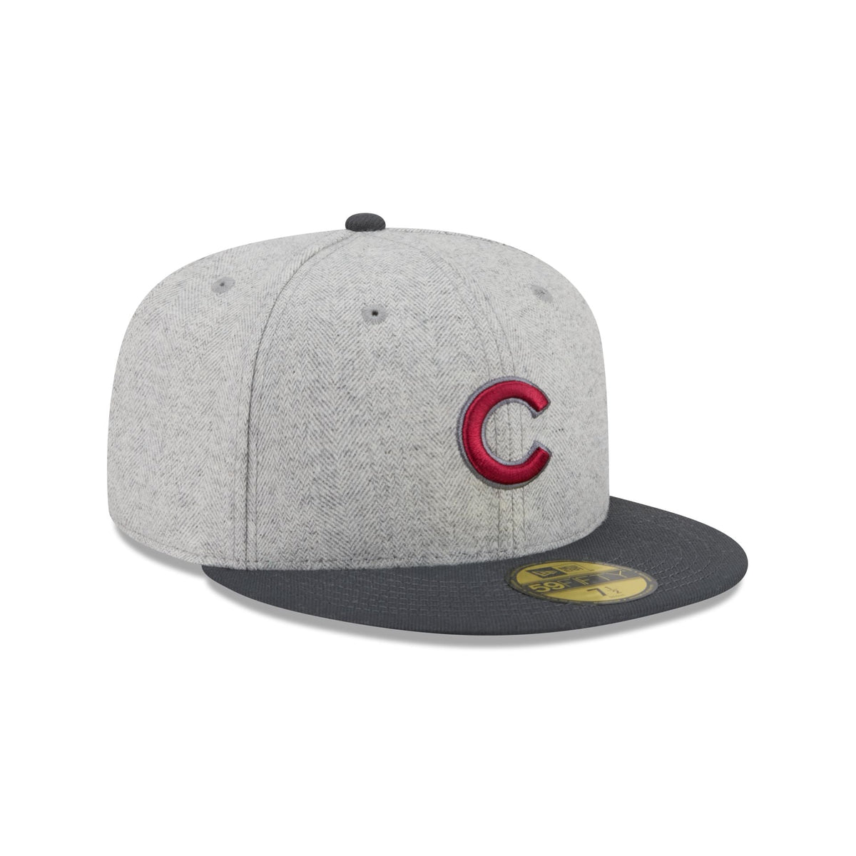Chicago Cubs Gray Herringbone 59FIFTY Fitted Hat
