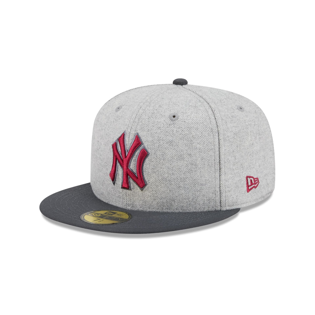 New York Yankees Gray Herringbone 59FIFTY Fitted Hat